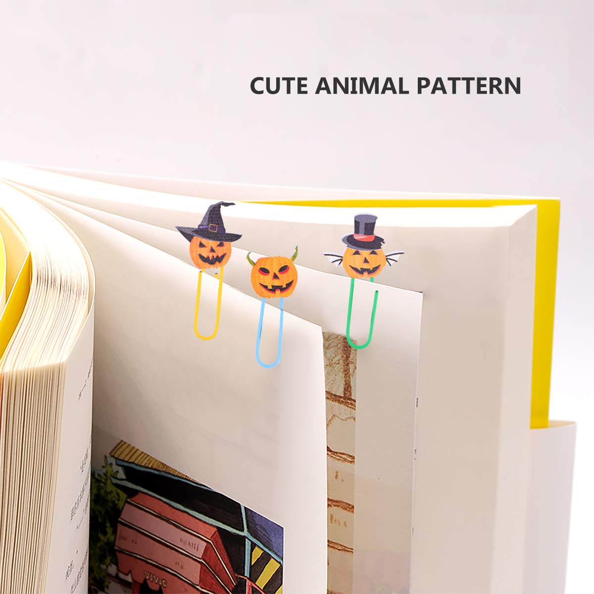 SOIMISS 30pcs Halloween Pumpkin Chip Clips - Wooden Decorative Paper Clips for Home, School, Office & Halloween Party Decorations - Perfect for Gift Wrapping, Bulletin Boards and Craft Projects