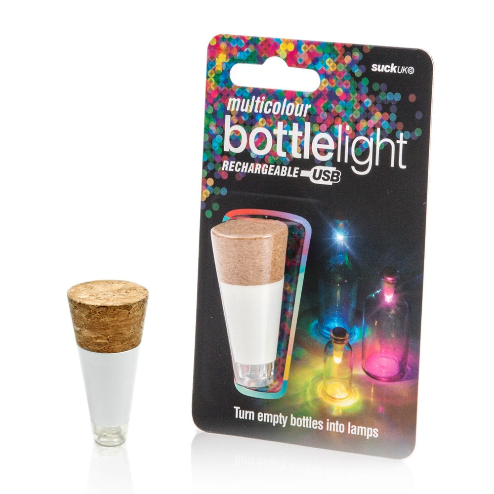 Suck UK Multi-Color USB Wine Bottle Lights - Battery Operated LED Cork Lights for Decoration, Parties & Home Ambiance | Waterproof Fairy Lights Kit for Weddings, Bars, Restaurants & Outdoor Events
