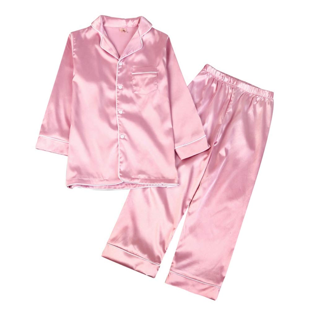 Kids Silk Pajama Set - Button-Up Sleepwear for Boys & Girls | Comfortable Nightwear for Bedtime & Lounging