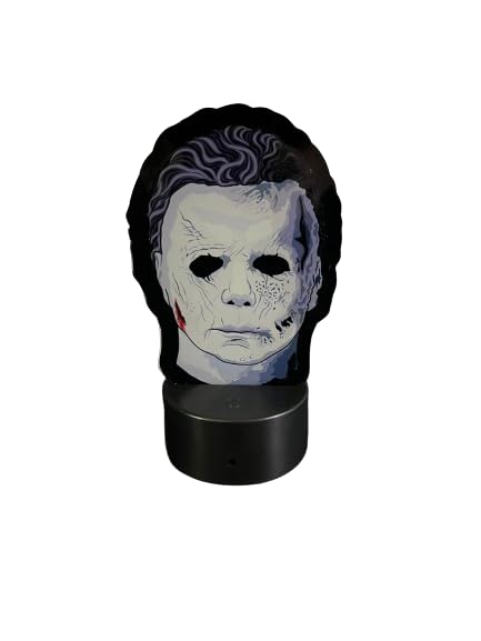 Michael Night Light - Halloween LED Desk Lamp for Kids Room, Bedside, Nursery | Spooky Decor & Nightlight for Sleep, Parties, Study