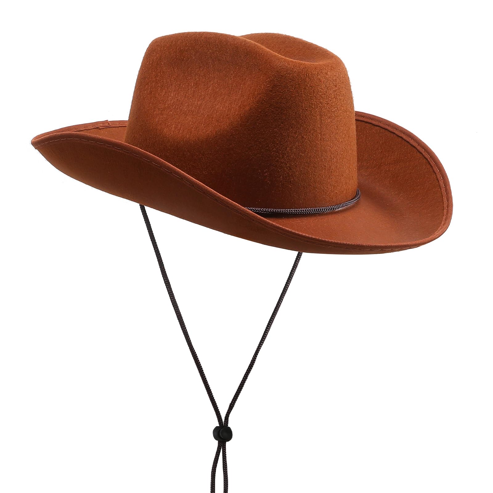 Stylish Plain Felt Cowboy & Cowgirl Hat for Men, Women and Teens | Western Studded Cowboy Hat in Adult Sizes | Perfect for Rodeo, Country Music Festivals and Western Themed Parties