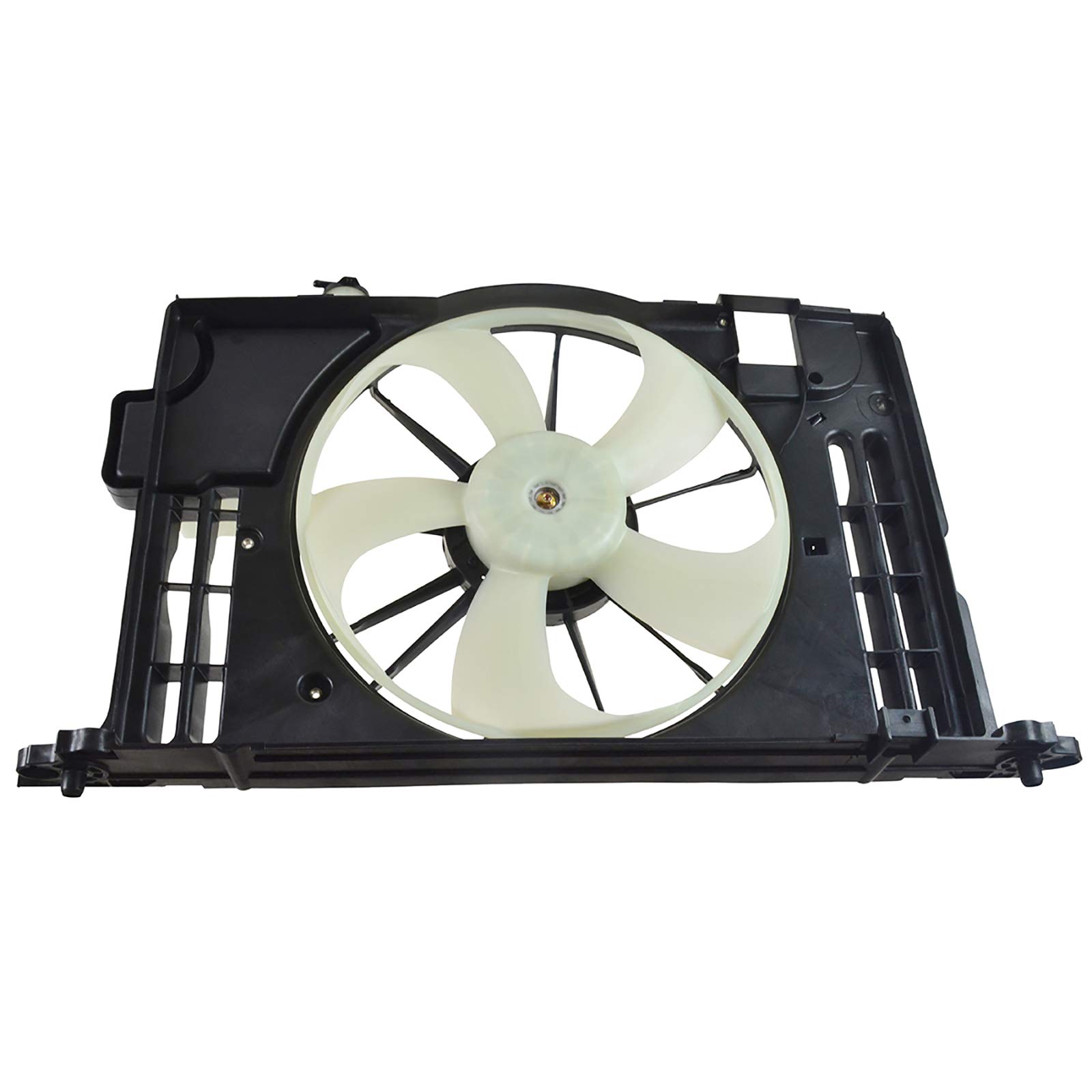 TRQ Radiator Cooling Fan Assembly Compatible with 2014-2019 Toyota Corolla - TO3115181 Replacement Part - Perfect for Engine Overheating Prevention & Summer Driving