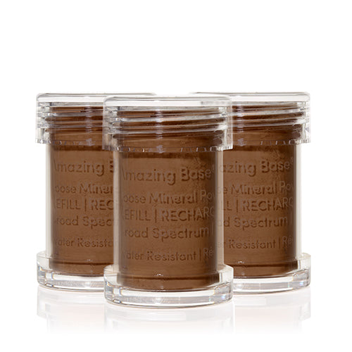 Jane Iredale Amazing Base Refill SPF 20/15 (3 Pack) - Mineral Makeup Foundation for Flawless Coverage | Perfect for Daily Wear & On-The-Go Touch Ups