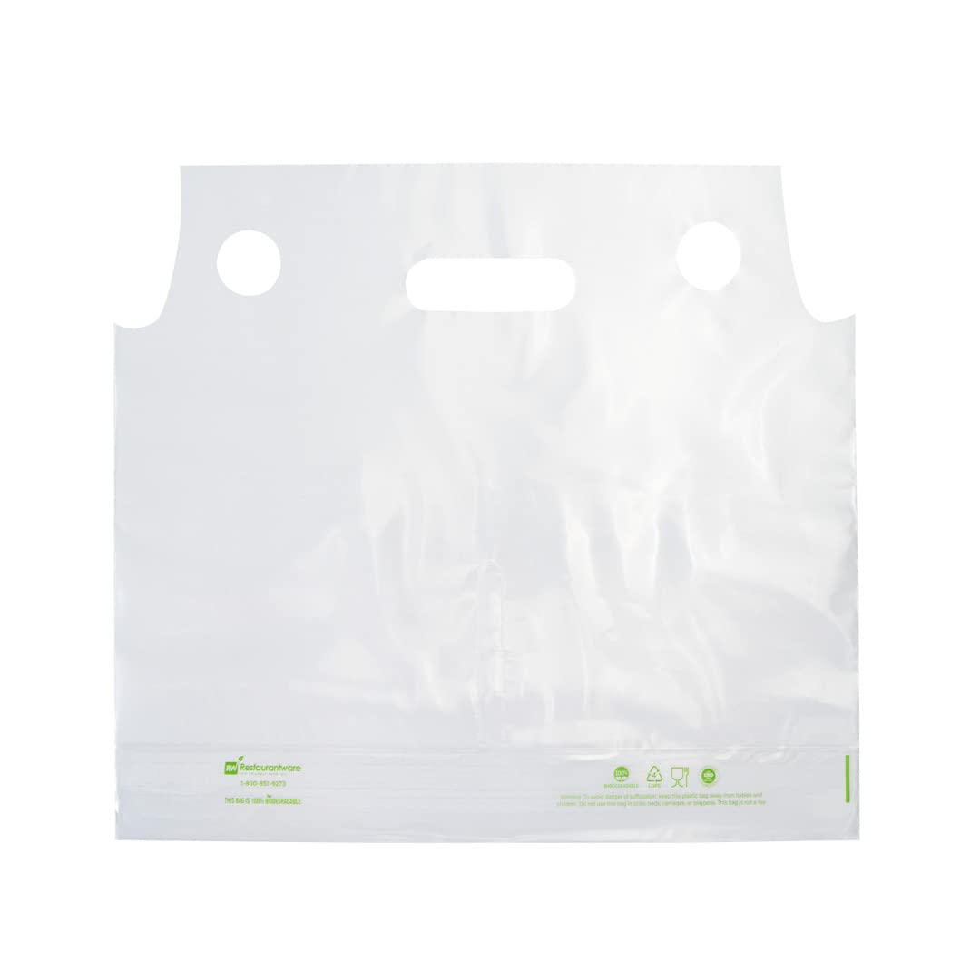 Restaurantware 100-Pack Clear Disposable Plastic Drink Carriers with Handles - Double Cup Holder for Coffee, Tea & Juice Delivery - Perfect for Takeout, Catering & Food Service Businesses