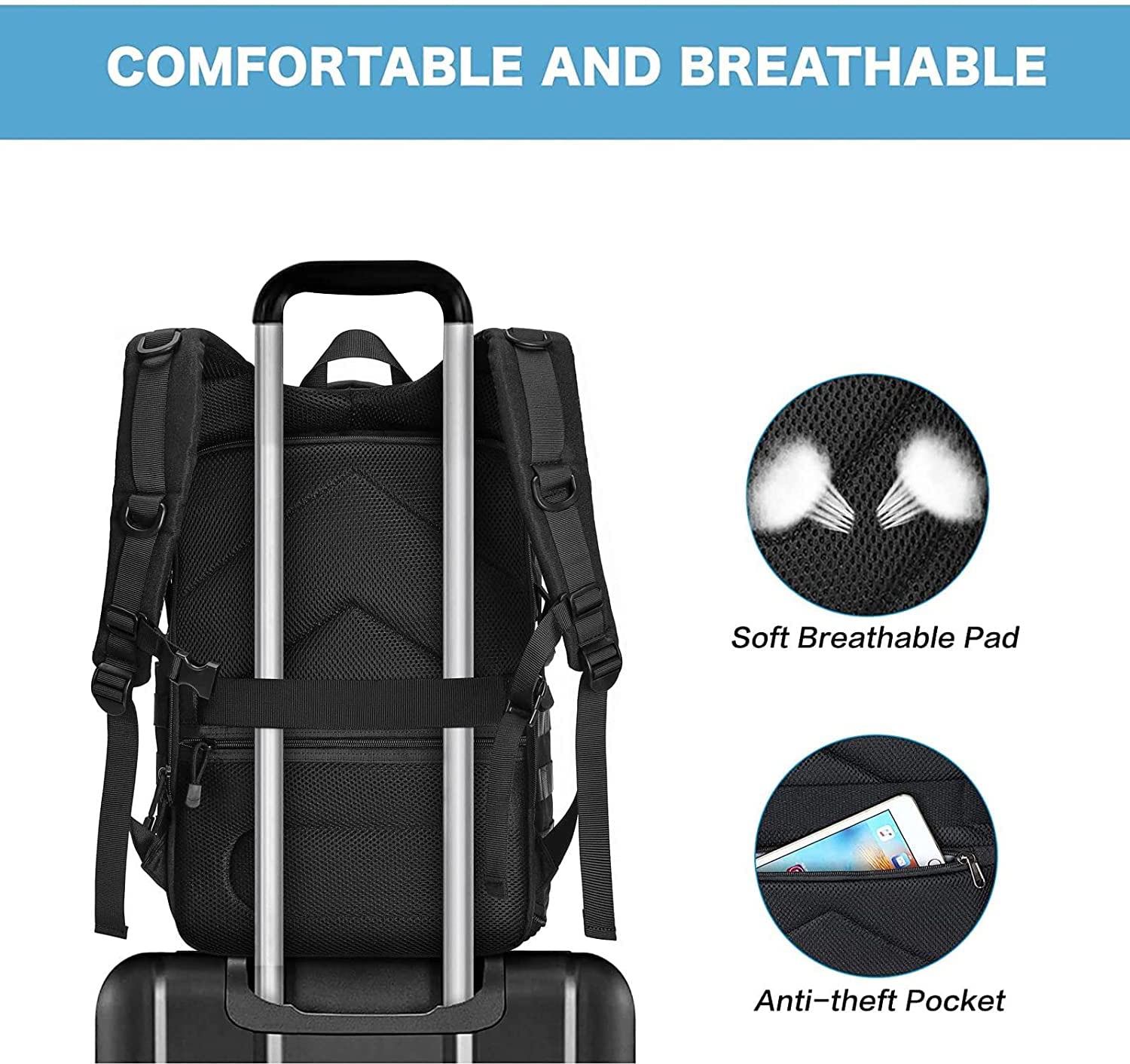 MOSISO DSLR Camera Sling Bag - Waterproof Tactical Backpack with Tripod Holder & Rain Cover for Canon Nikon Sony Fuji Mirrorless Cameras | Travel Photography & Outdoor Shooting Accessories