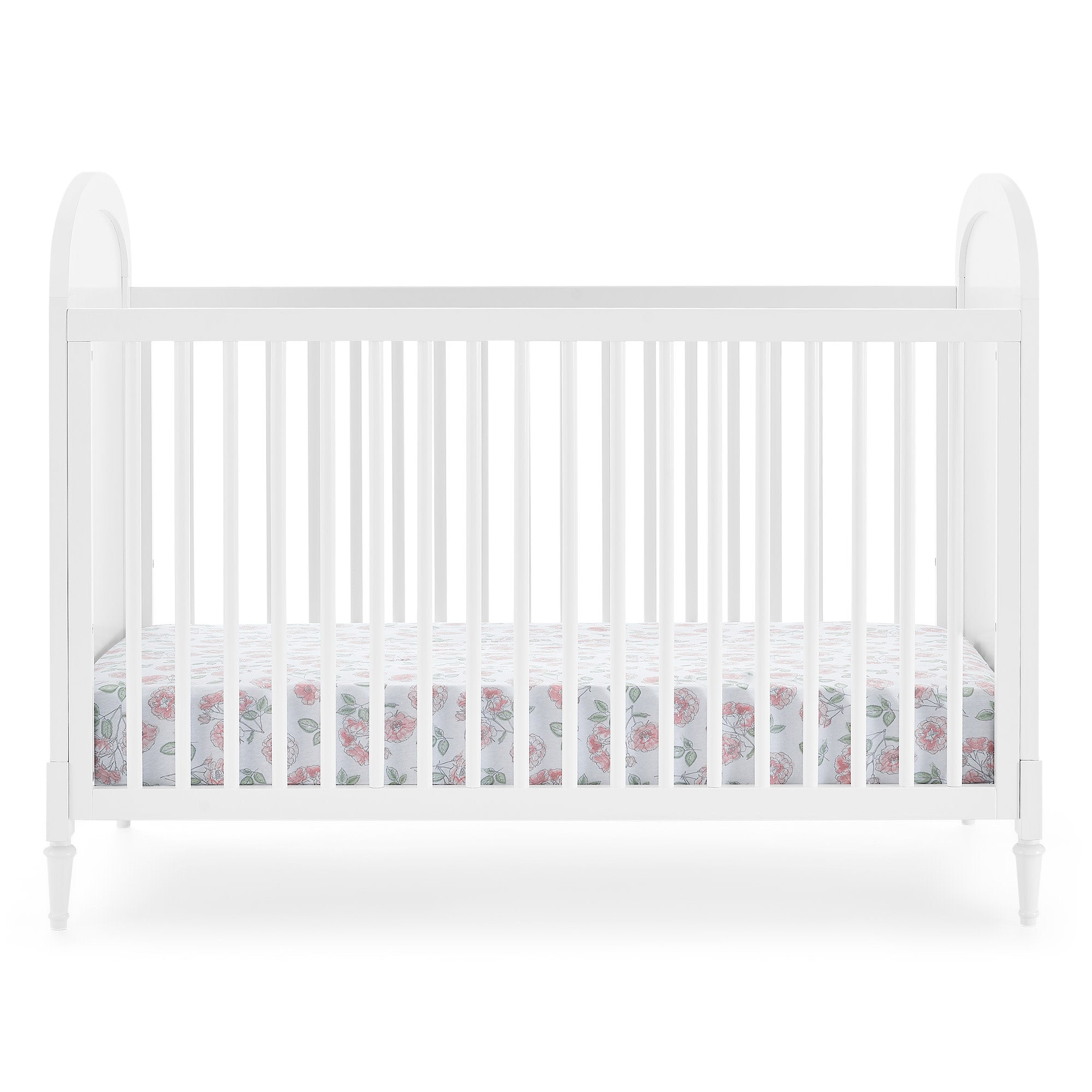 Madeline 4-in-1 Convertible Baby Crib - White Nursery Furniture for Newborn to Toddler Bed | Perfect for Modern Nursery, Bedroom & Daycare