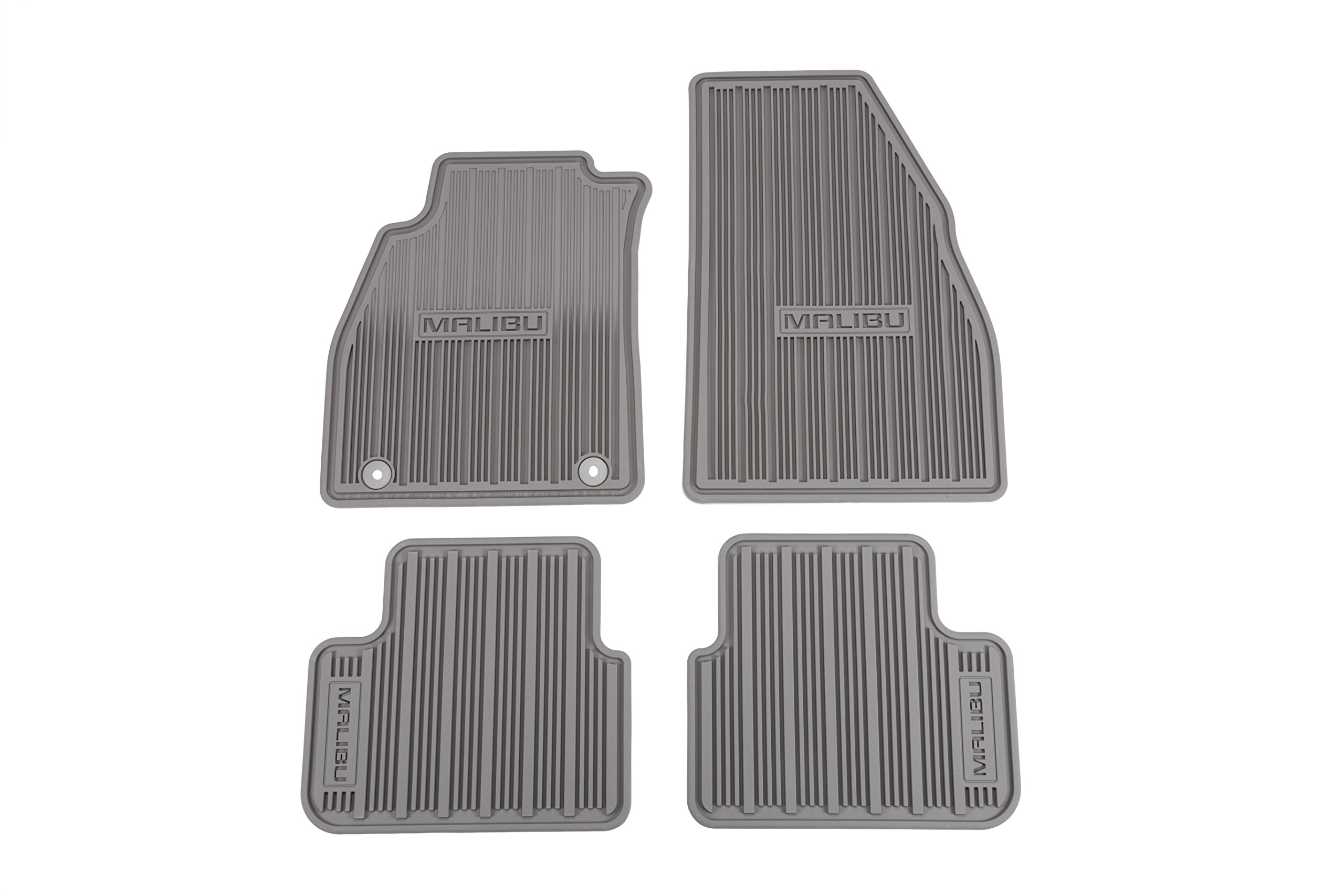 GM Accessories 23234677 All-Weather Floor Mats Set - Front & Rear - Titanium Color - Durable Car Mats for Trucks, SUVs & Sedans - Perfect for Winter, Rain & Mud Protection