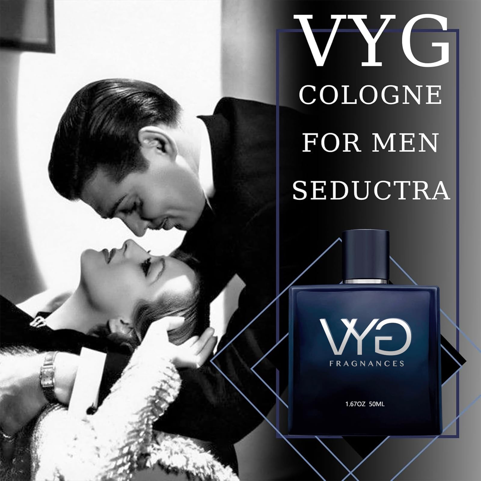Premium VYG Cologne for Men - Pheromone & Seductra Date Edition Perfume | Long Lasting Fragrance to Attract Women | Perfect for Dating, Night Out & Special Occasions (1 Bottle)