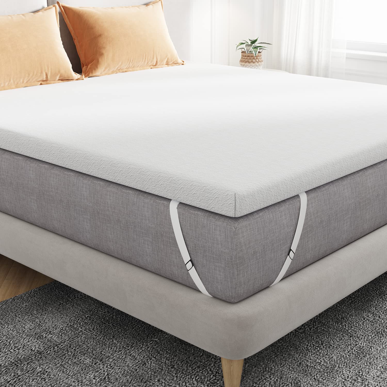 Sweetnight 2 Inch Cooling Gel Infused Mattress Topper - California King Size, Ultra Soft Memory Foam for Airflow & Heat Dissipation | Perfect for Hot Sleepers & Pressure Relief in Bedrooms, Guest Rooms & Dormitories
