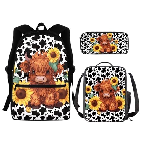 Highland Cow Sunflower