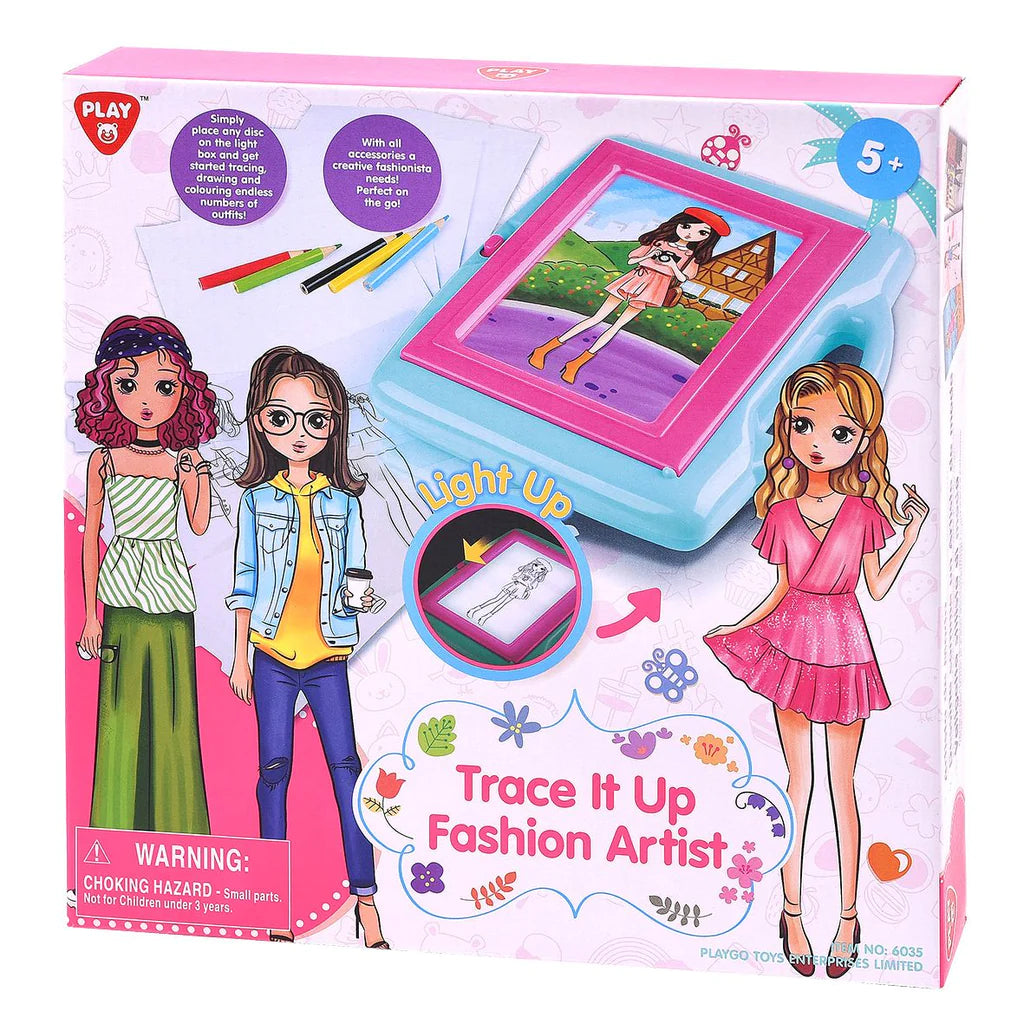 PLAYGO TOYS ENT. LTD. Trace It Up Fashion Artist - Kids Drawing & Sketching Kit for Creative Play | Perfect Gift for Young Artists, Birthday & Holiday Presents | Fun for Home, School & Travel Activities