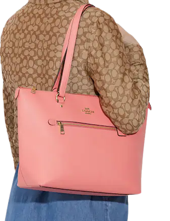 Coach Gallery Tote Bag - Genuine Leather Handbag for Women, Stylish Designer Shoulder Tote Purse (Perfect for Work, Travel & Everyday Use)