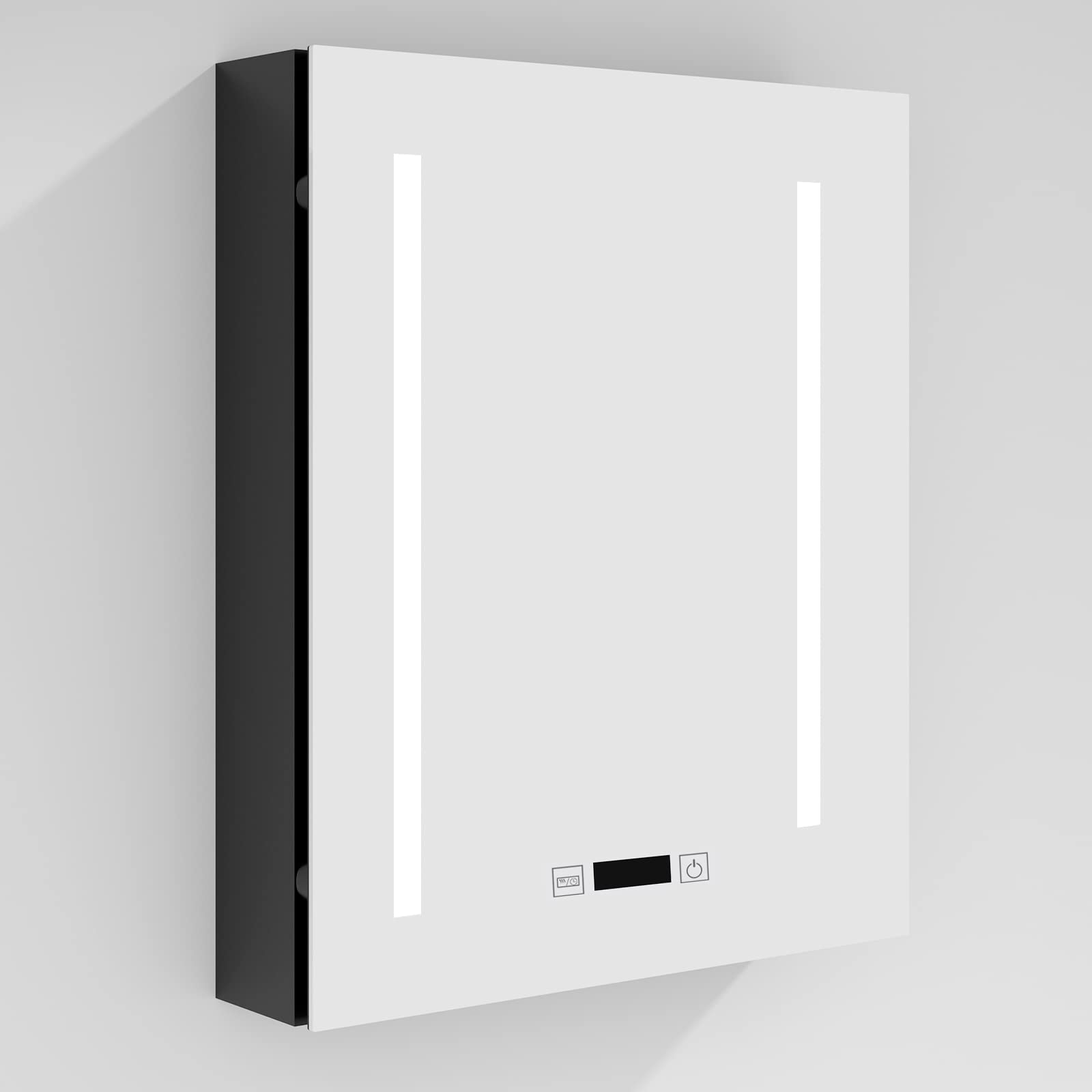 SDHYL 20''x26'' LED Bathroom Medicine Cabinet with Mirror, Defogger & Interior Storage - Surface Mount Wall Cabinet for Bathroom Vanity & Makeup Organization