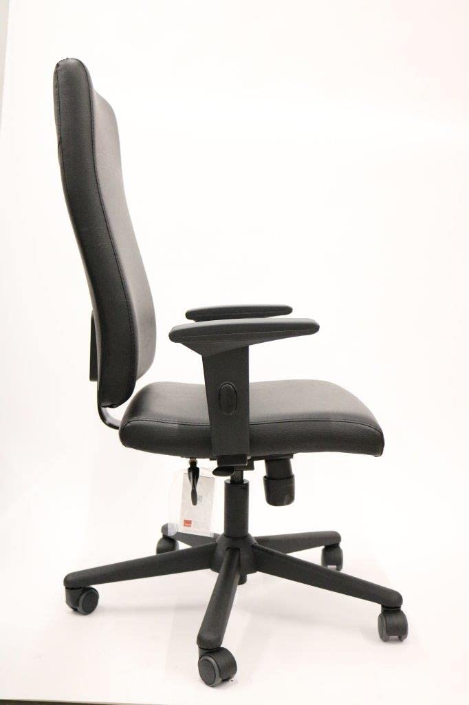 Ergonomic Slim Office Chair - High Back Bonded Leather Computer Desk Chair with Lumbar Support, Adjustable Height, Seat Depth & Armrests | Perfect for Home Office, Gaming & Workspace Comfort