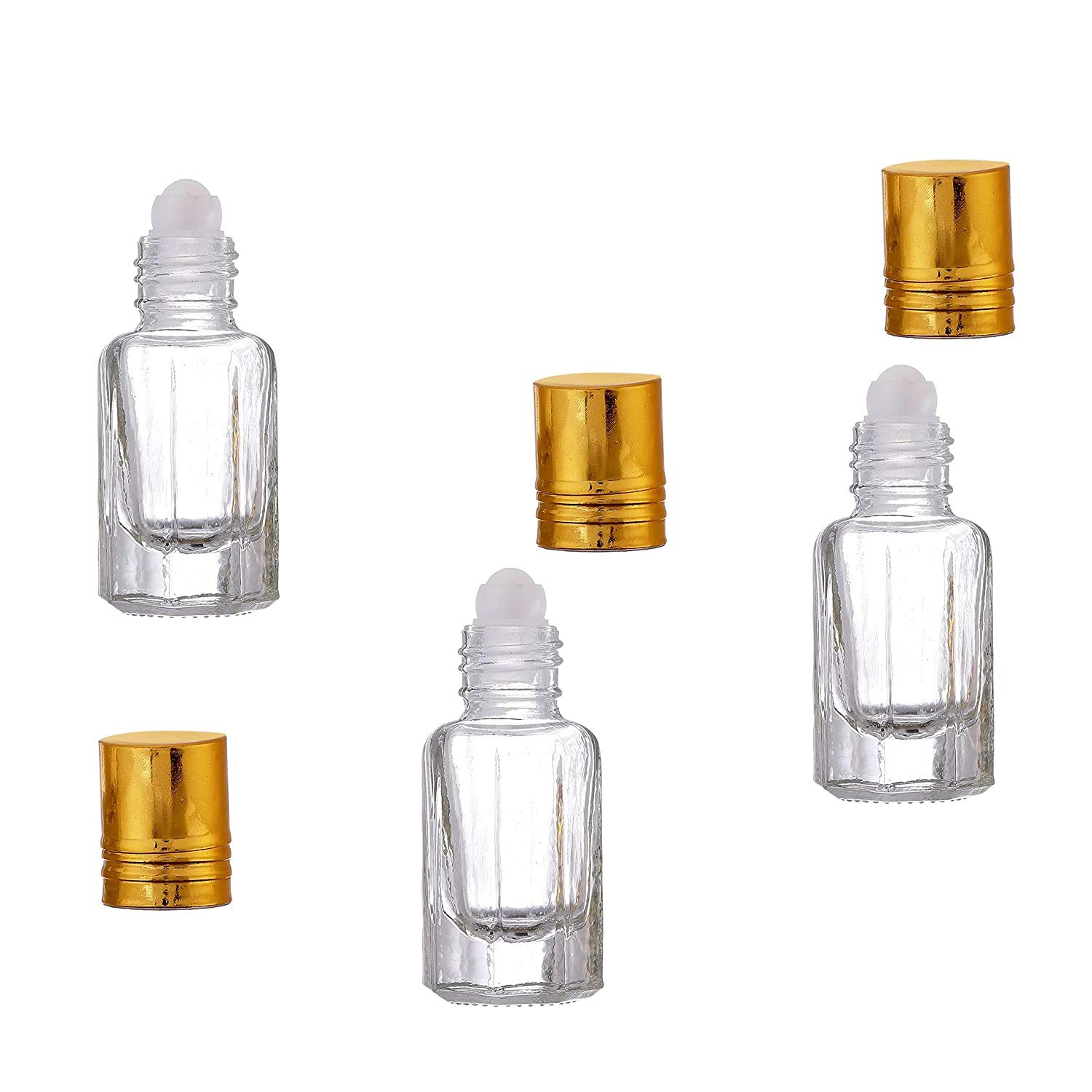 Premium 20ml Empty Roll-On Glass Bottles for Essential Oils & Fragrances - Reusable Attar Perfume Containers (Set of 6) - Perfect for DIY Aromatherapy, Travel & Gift Sets