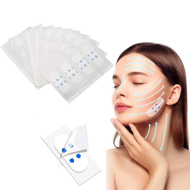 Face Lift Tape 40Pcs - Invisible Chin & Wrinkle Stickers for Slimming & Makeup