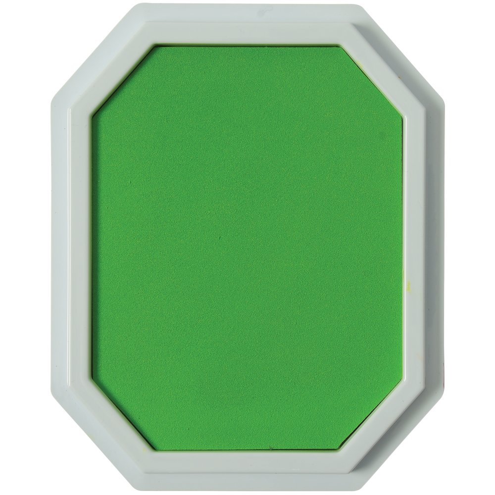 Washable Green Ink Stamp Pad for Kids - Arts & Crafts Fun