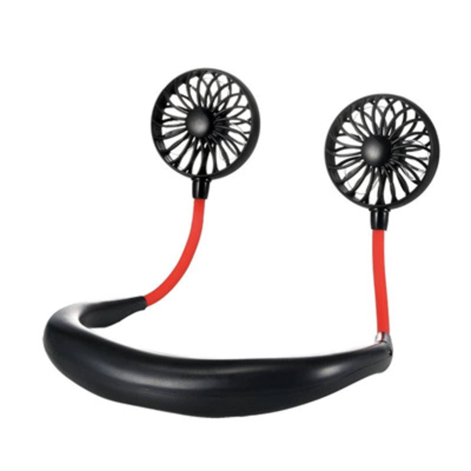 KBREE Portable Neck Fan - Hands-Free Bladeless Mini Fan with USB Rechargeable Battery for Sports, Outdoor, Travel & Office Use