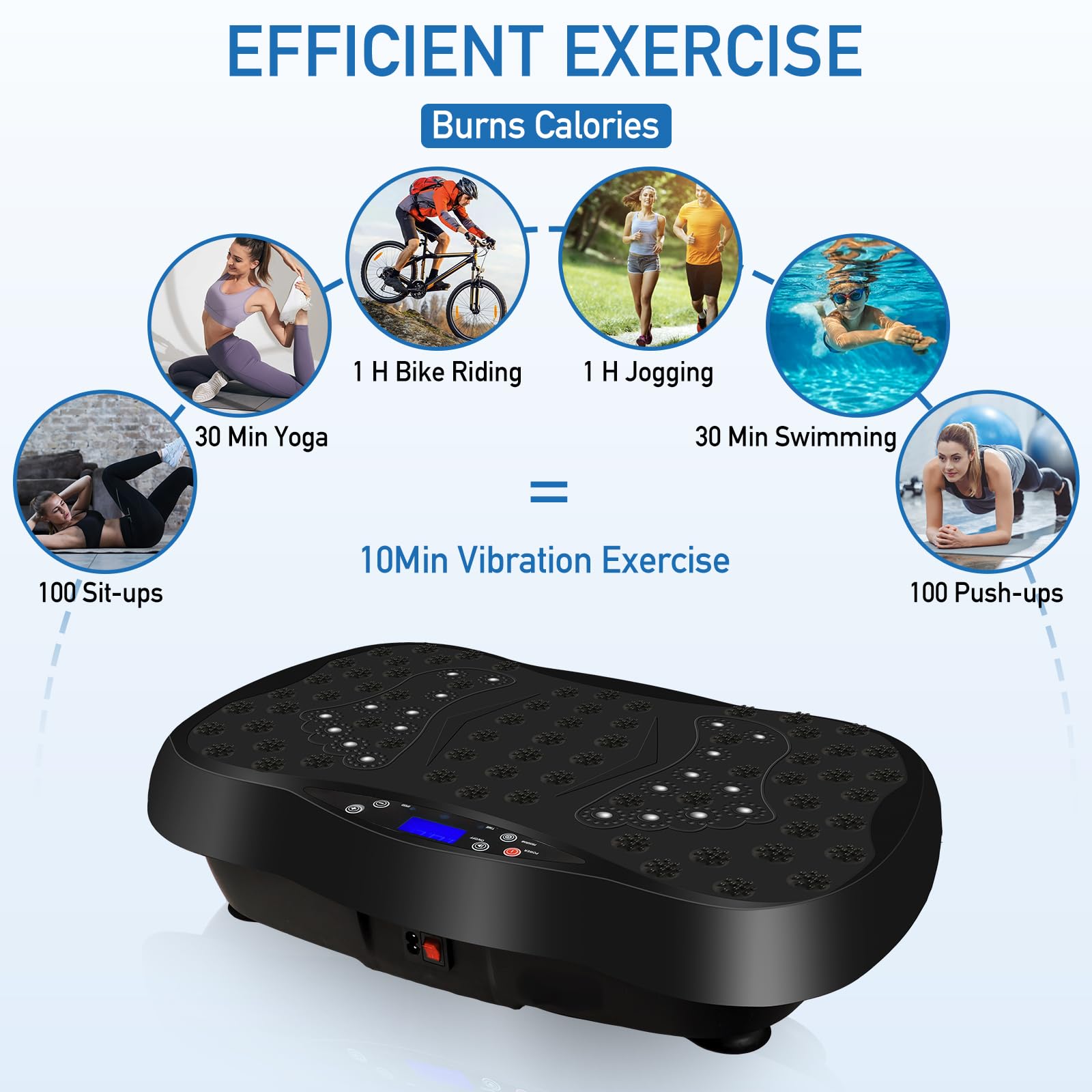 **Vibration Plate Exercise Machine with Remote Control - Full Body Workout Platform for Home & Office, Foot Massage & Pain Relief, Fitness Equipment (No Resistance Bands) - Ideal for Weight Loss, Muscle Toning & Relaxation**