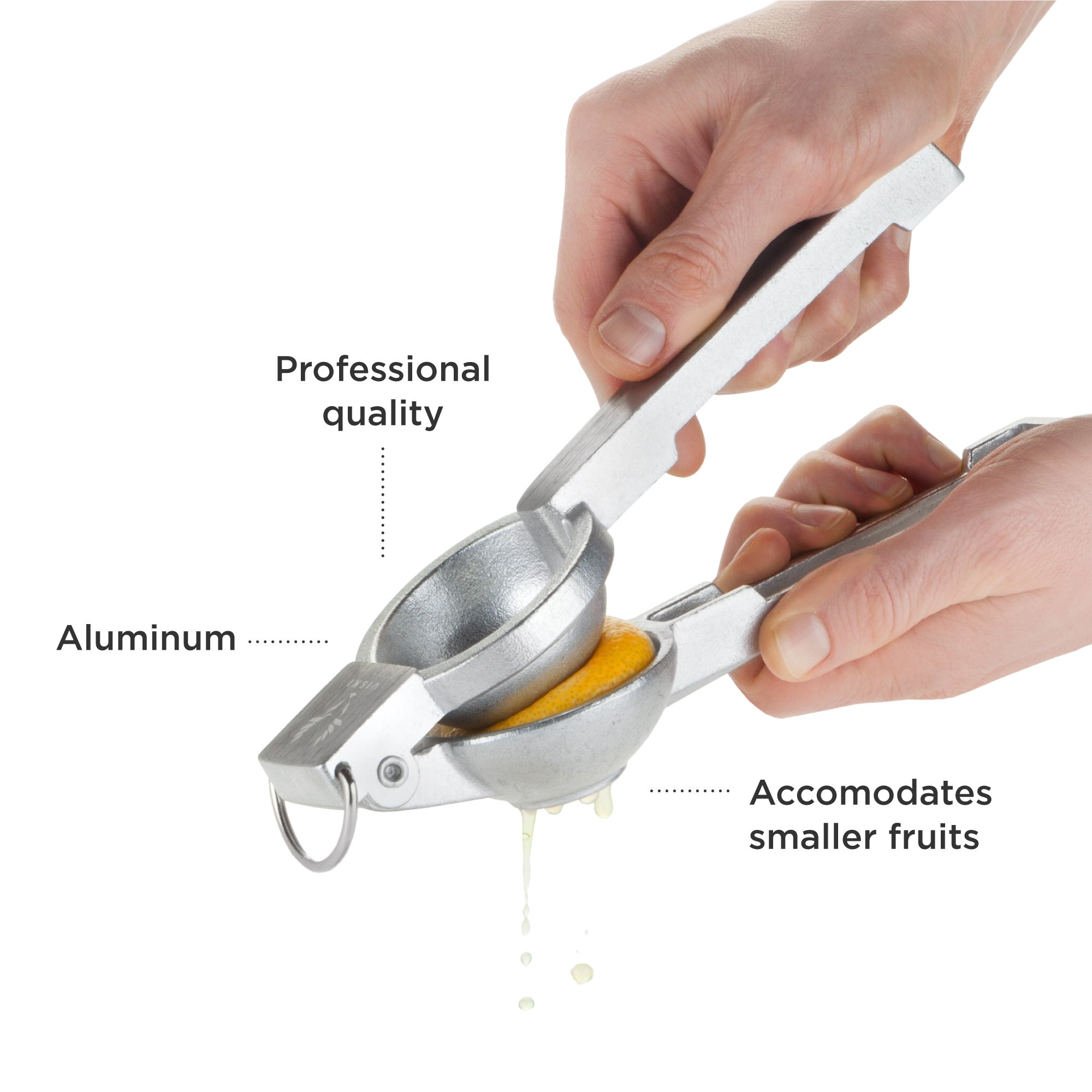 Premium Aluminum Citrus Juicer - Heavy Duty Manual Orange Lemon Lime Squeezer - Perfect for Fresh Juice, Cocktails & Healthy Drinks at Home, Bars or Restaurants