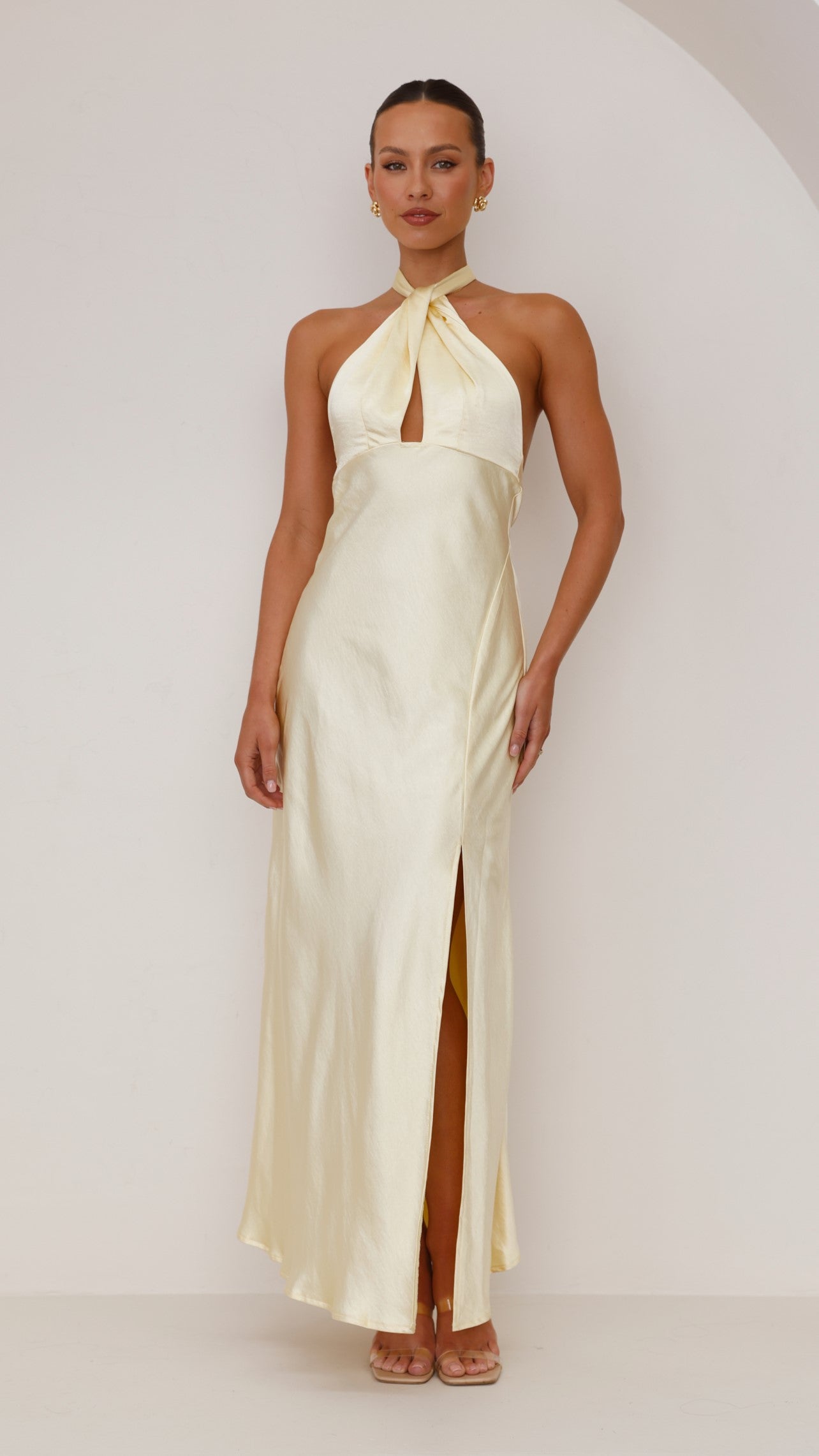 Amalia Maxi Dress for Women - Flowy Long Summer Dress in Yellow, Perfect for Beach, Vacation & Casual Outings