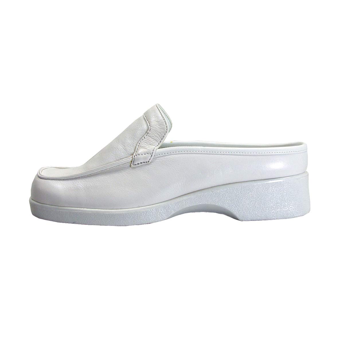 24 Hour Comfort Ethel Wide Width Comfort Leather Clogs for Women - Slip Resistant & Supportive - Perfect for Nurses, Chefs & All-Day Wear