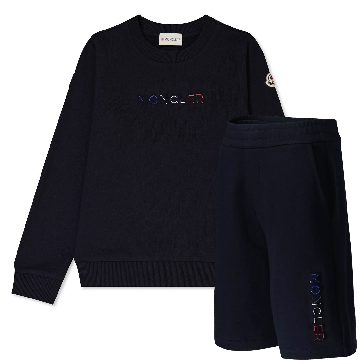 Moncler Kids Navy Logo Jacket & Pants Set - Warm Winter Outfit for Boys & Girls - Perfect for Snow Play & Outdoor Activities