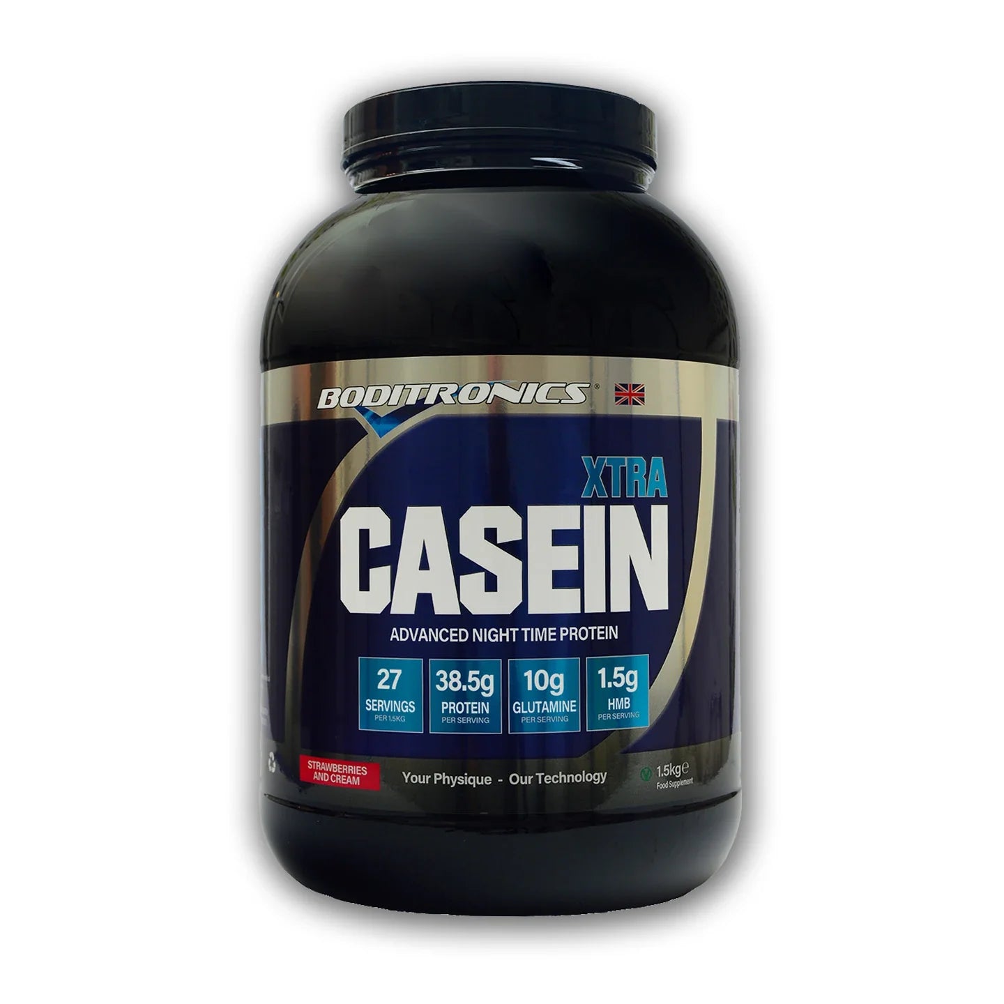 Boditronics Casein Xtra 1.5kg - Premium Slow-Digesting Protein Powder for Muscle Recovery & Growth | Ideal for Post-Workout, Bedtime & Between Meals