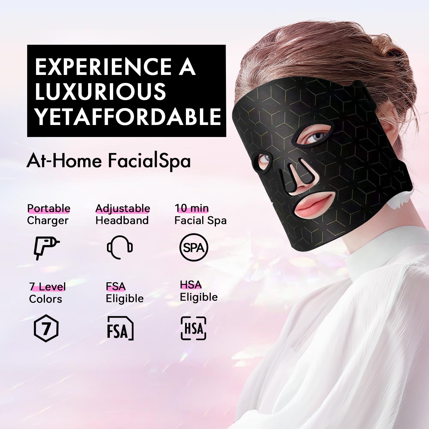 LED Light Therapy Facial Mask - Red & 7-Color Photon Skin Care Device for Acne Reduction, Anti-Aging & Wrinkle Treatment | FSA/HSA Eligible | Perfect for Home Spa, Dermatologist-Recommended Skin Rejuvenation & Daily Skincare Routine