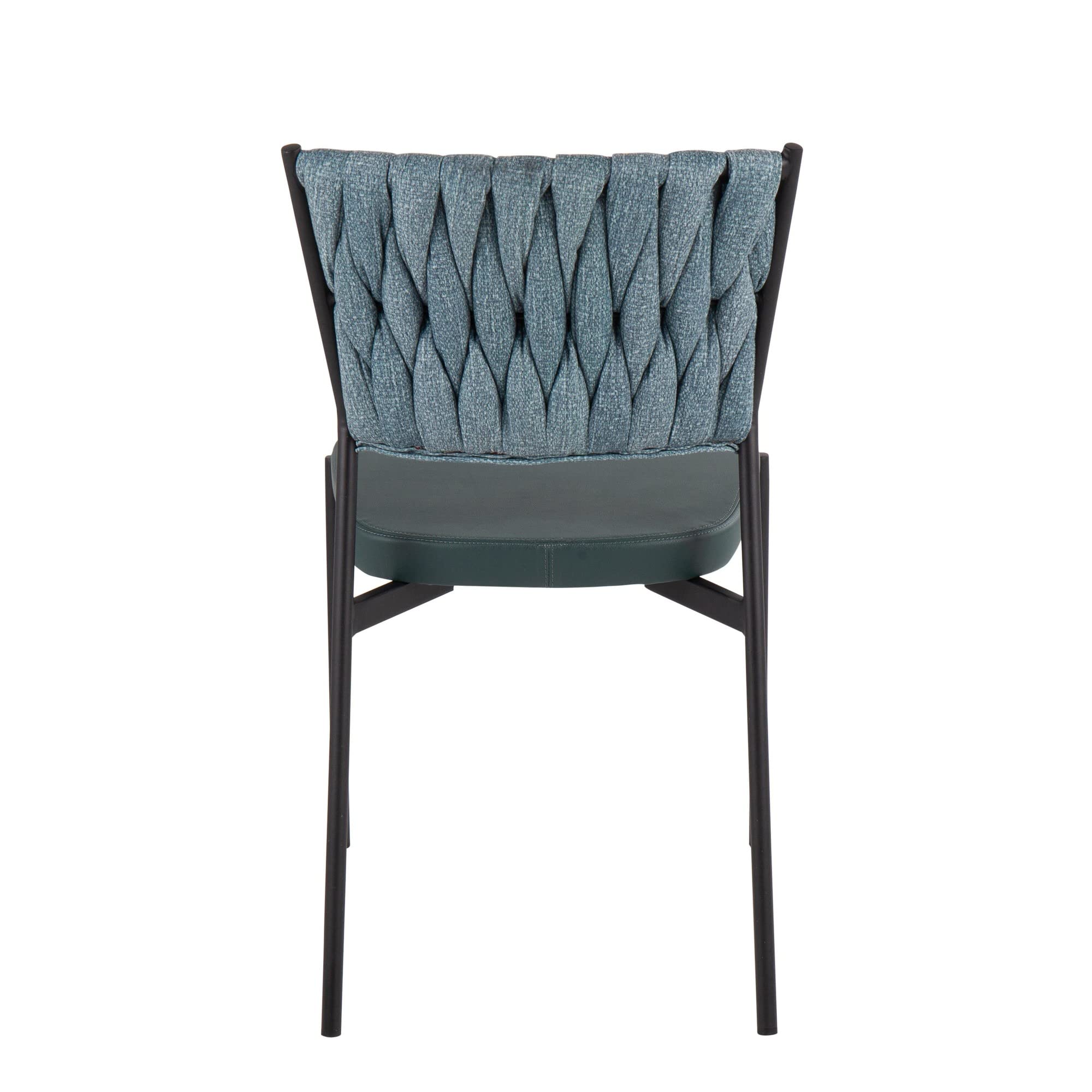 LumiSource Braided Tania Chair - Modern Upholstered Dining Chairs Set of 2, Comfortable Kitchen Chairs for Dining Table - Perfect for Small Spaces, Breakfast Nooks & Contemporary Dining Rooms