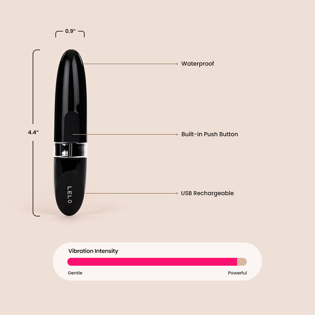 LELO MIA™ 2 Discreet Lipstick Vibe - Rechargeable Mini Massager for Women, Perfect for Travel & Personal Pleasure