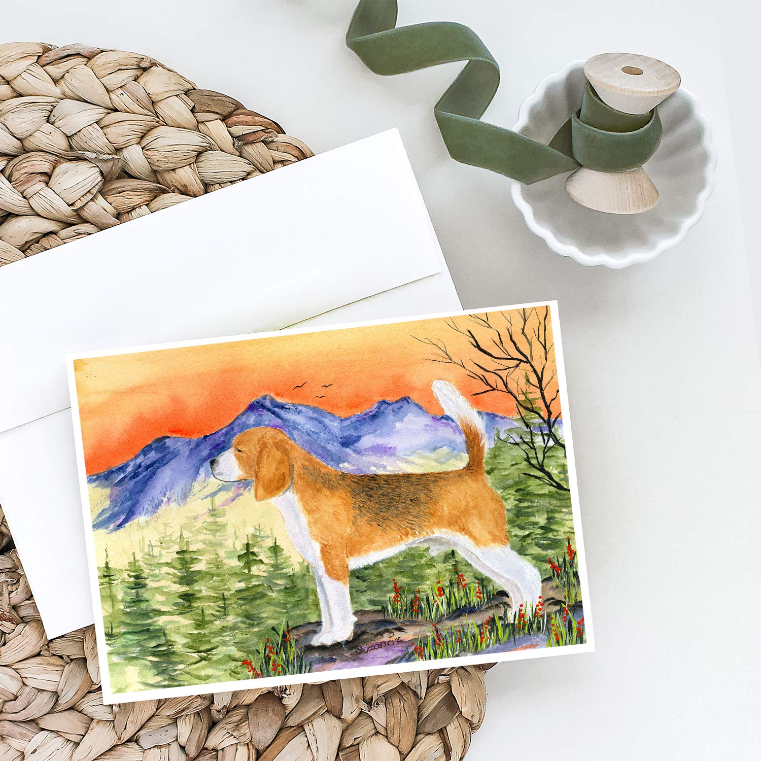Beagle Greeting Cards Pack of 8 - Blank A7 Note Cards (5x7) with Envelopes - Whimsical Dog Lover Stationery for Birthdays, Thank You Notes & Special Occasions