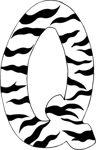 10in. Zebra Animal Print Alphabet Letter Decals Stickers A to Z for Kids Room, Nursery, Classroom & DIY Projects - Waterproof & Removable Wall Decor
