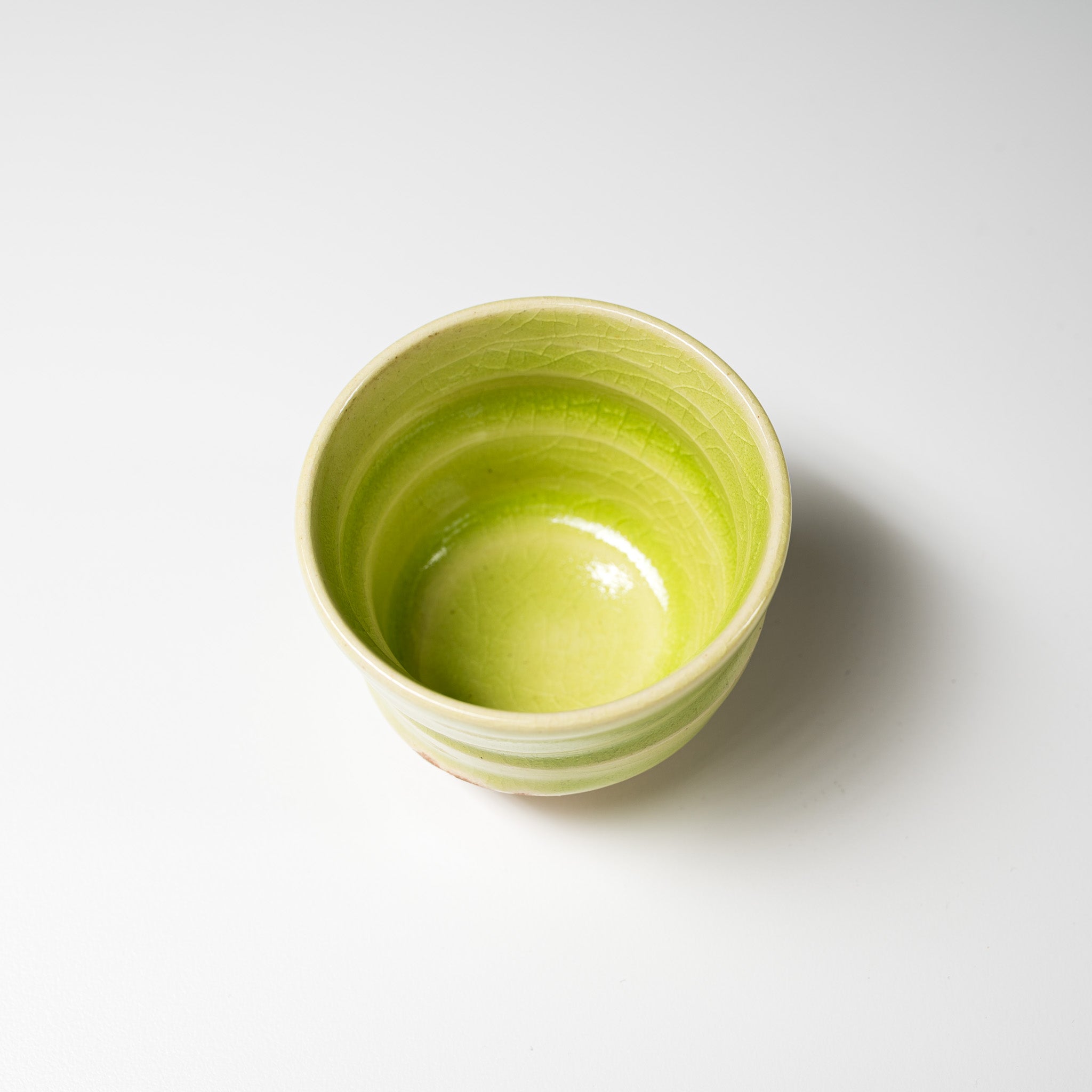 NINSHU Japanese Sake Cup - Handcrafted Ceramic Teacup in Kaguya Green - Perfect for Sake Tasting, Tea Ceremonies & Asian Dining Decor