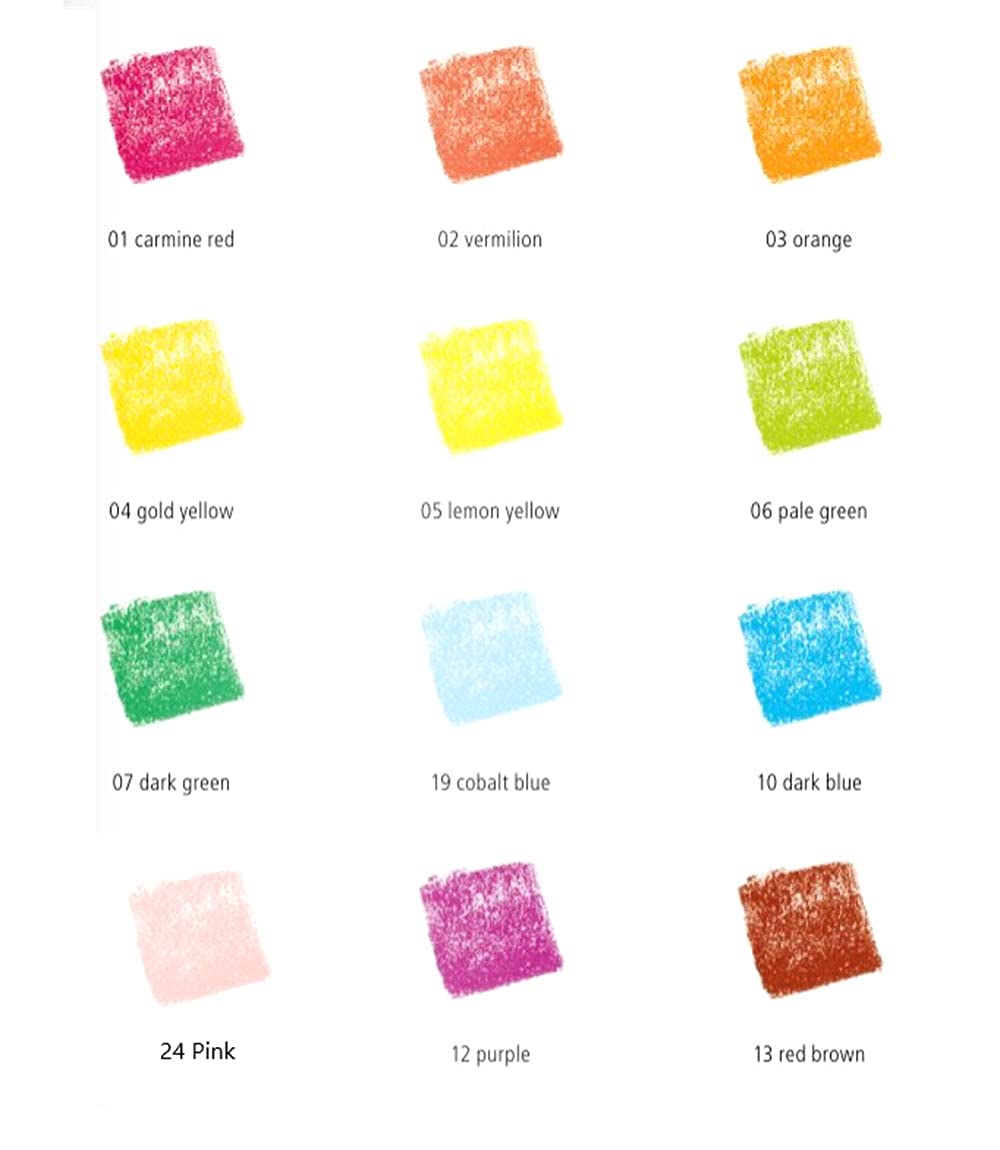 Mercurius Blackboard Pastel Chalk - 12 Vibrant Colors for Classroom, Restaurant Menu Boards & Creative Art Projects