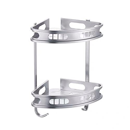 SensaitiN Shower Caddy Shelf - Triangular Bathroom Corner Storage Organizer with Shower Curtain Rod - Perfect for Small Bathrooms, Apartment Showers & Space-Saving Bath Accessories Organization