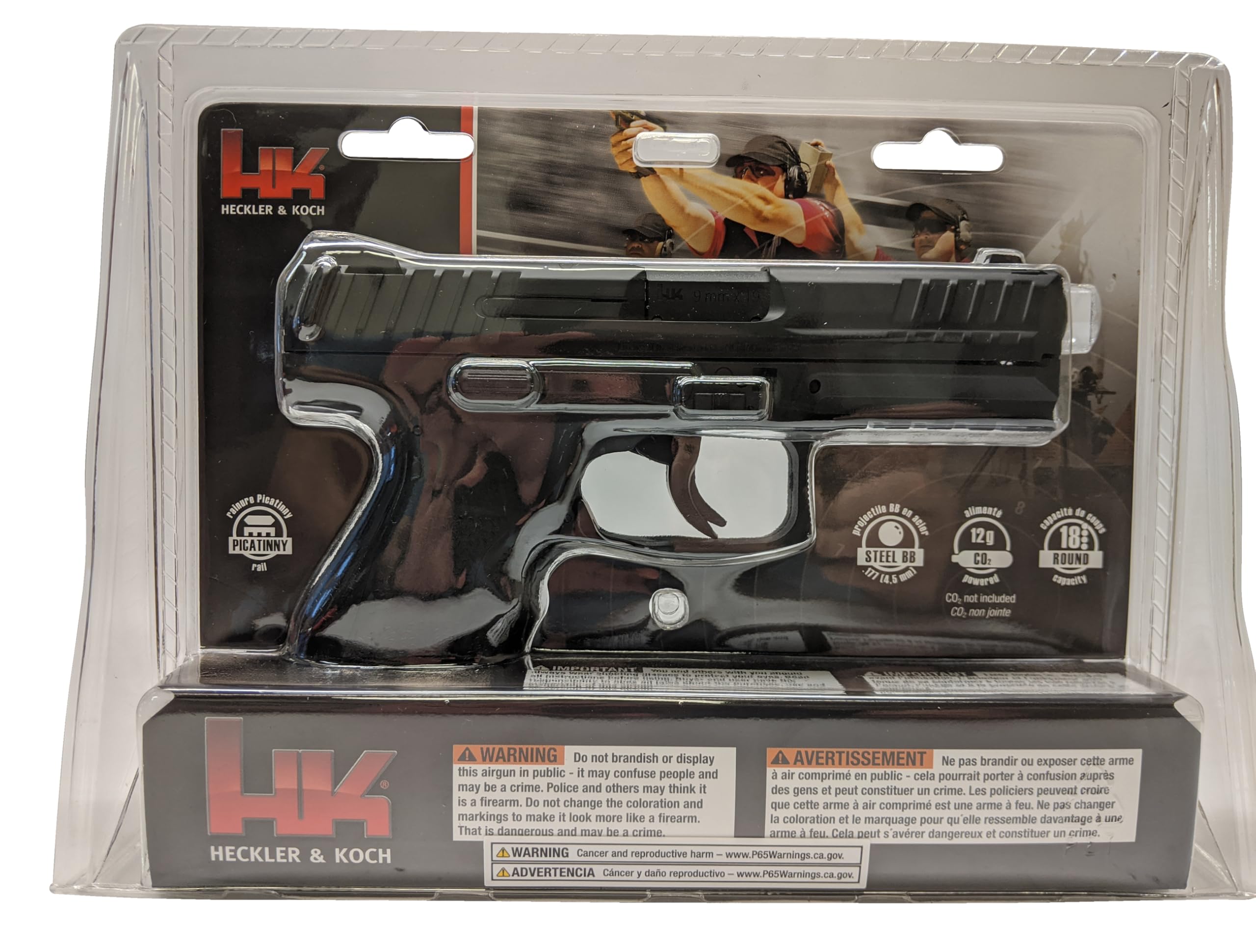 Umarex HK VP9 Blowback .177 Caliber BB Air Pistol - Realistic CO2 Powered Airgun for Target Shooting & Training | Heckler & Koch Licensed Replica