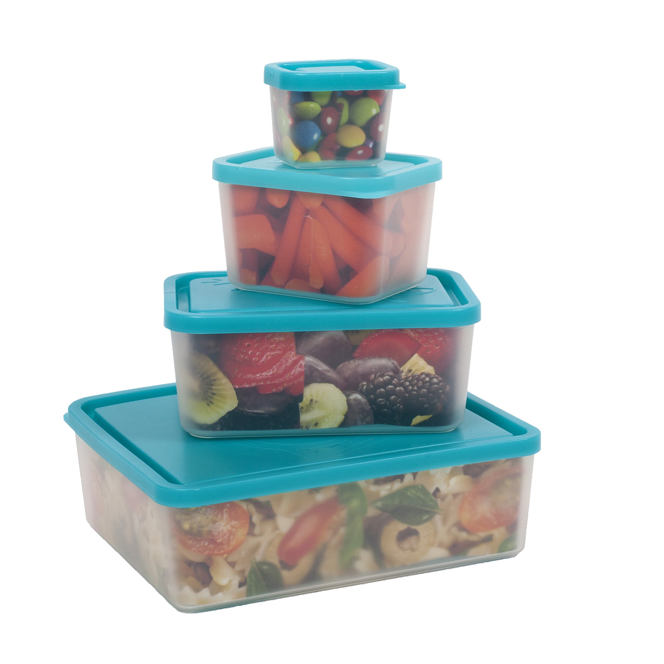**4-Pack Reusable Microwave-Safe Lunch Containers - Leakproof Stackable Meal Prep Containers for Food, Snacks & Sauces - BPA-Free, Easy to Clean, Fits in Lunch Bags & Bento Boxes - Perfect for Work, School & Picnics**