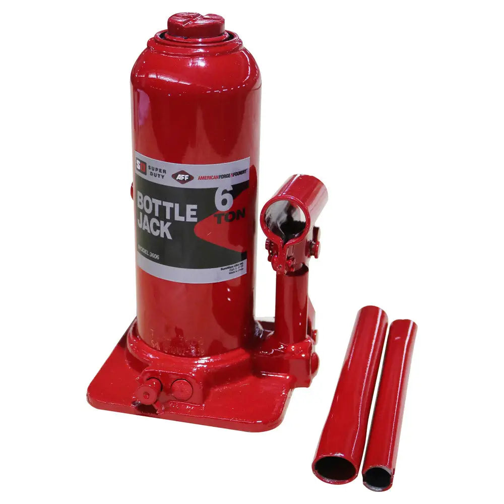 6 Ton Super Duty Bottle Jack - Heavy Duty Hydraulic Car Jack for Trucks, SUVs, and Vehicles - Ideal for Auto Repair, Tire Changes, and Emergency Roadside Assistance (Model: AFF-3606)