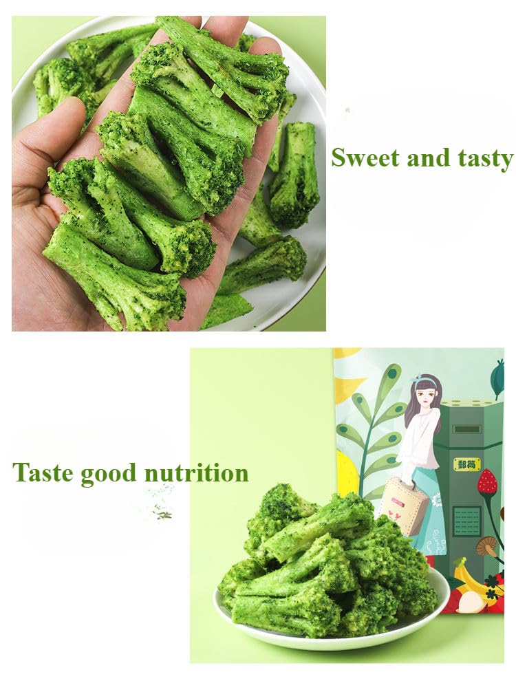 Broccoli Crisps 150g - Healthy Dried Veggie Snacks for On-the-Go (2 Bags)