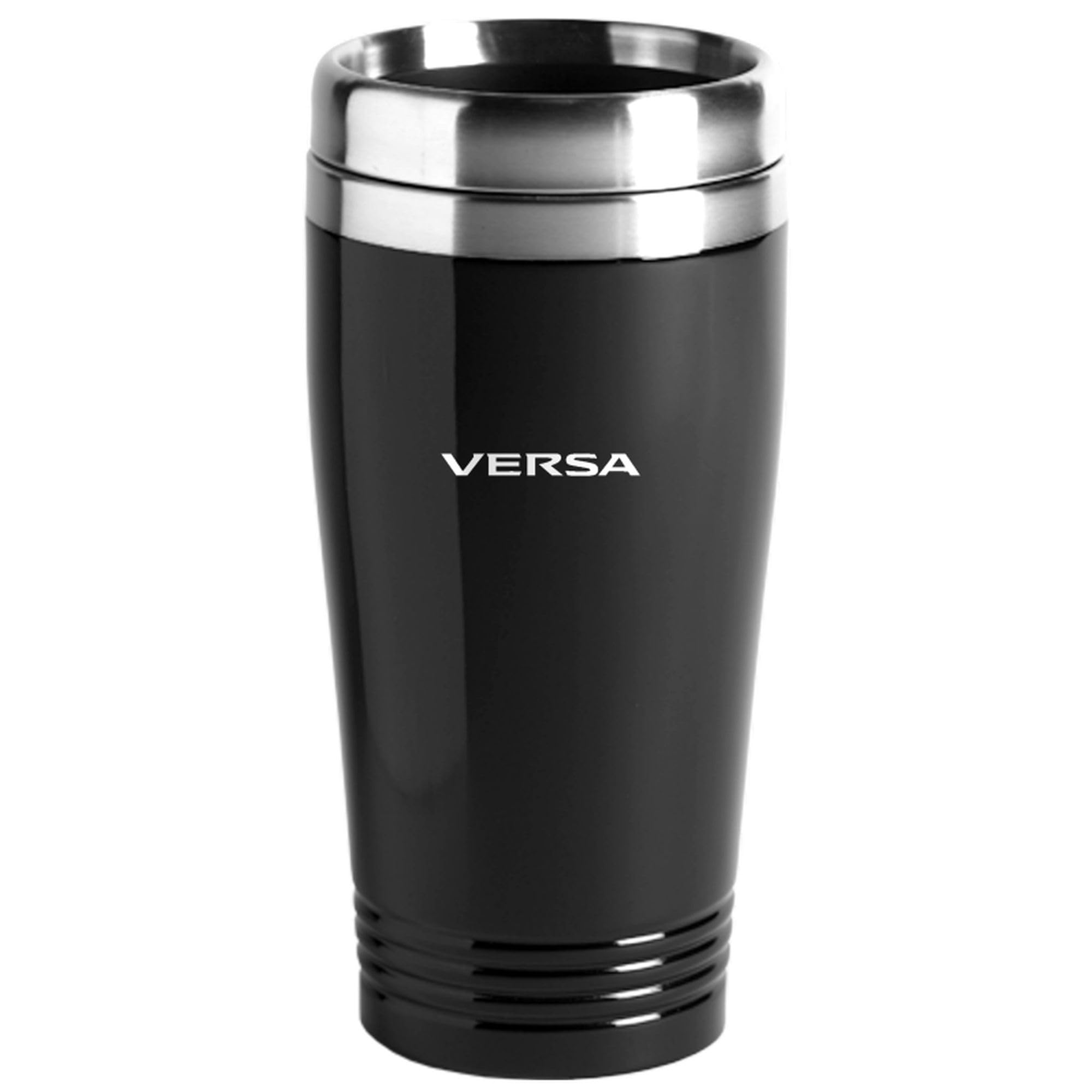 Nissan Versa Travel Mug 150 - 16oz Insulated Stainless Steel Coffee Cup with Lid, Black - Perfect for Commuting, Office & Outdoor Activities