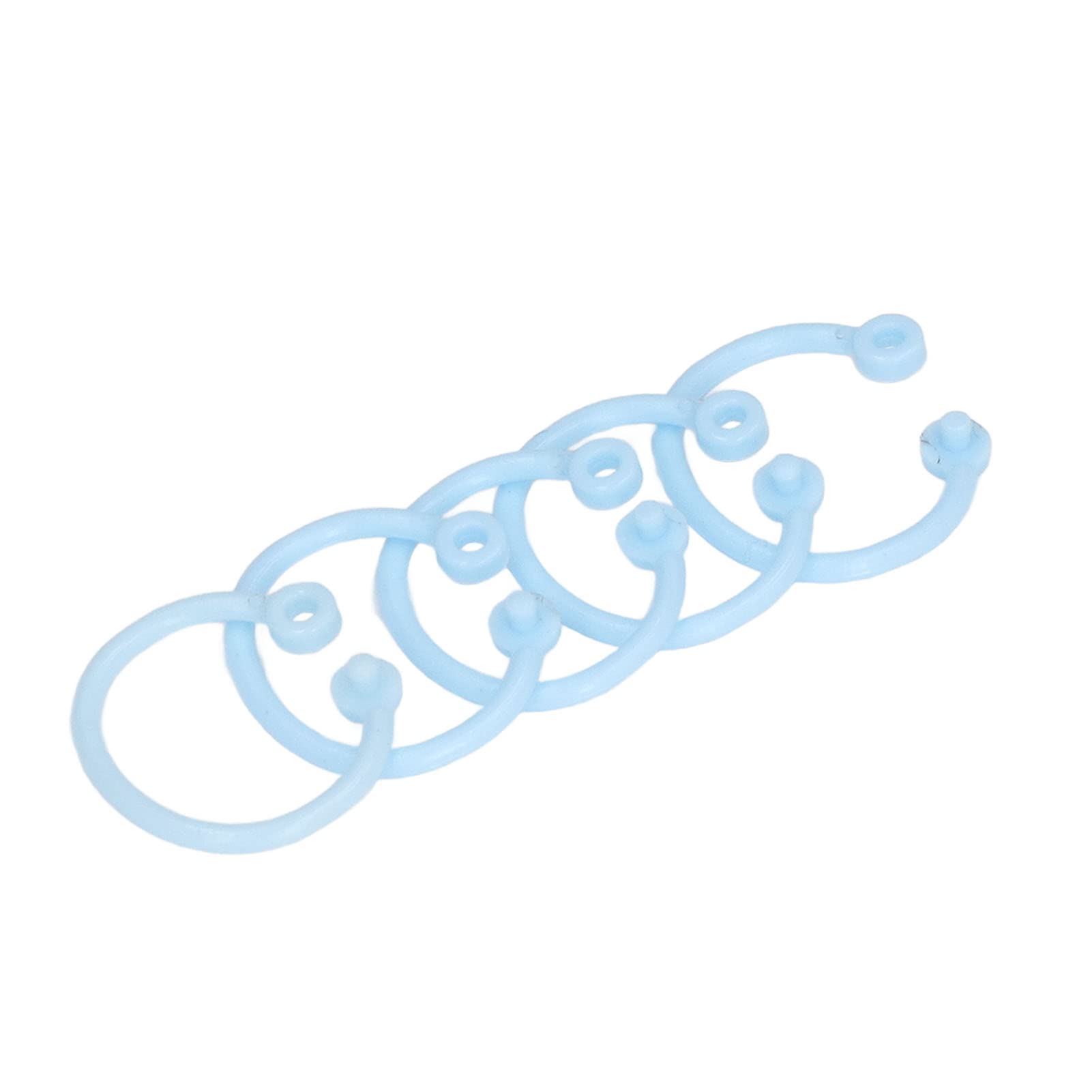 Qionia Binder Rings - 15 Pack Blue Ring Clips for Office, Home & School Organization | Perfect for Notebooks, DIY Projects & Document Storage