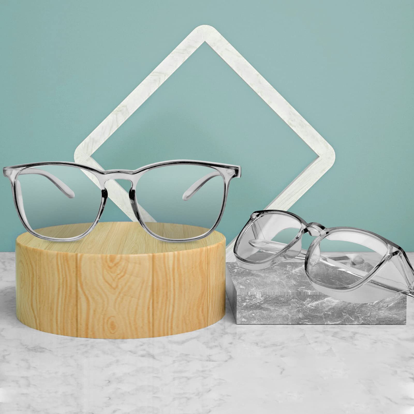 Clear Lightweight Safety Glasses with Side Shields - ANSI Certified Protective Eyewear for Men & Women - Perfect for Construction, Woodworking, and DIY Projects