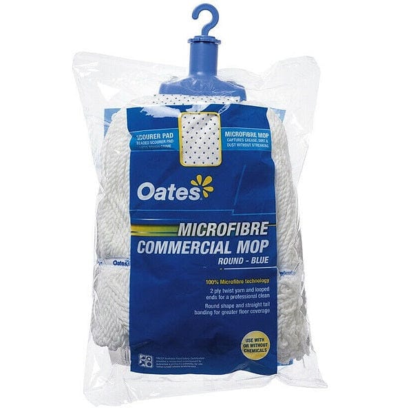 Oates Round Microfiber Mop Head Refill - Premium Replacement for Floor Cleaning - Perfect for Hardwood, Tile & Laminate Floors