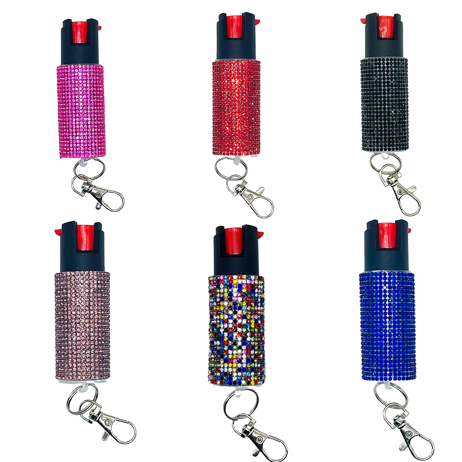 5-Pack Pepper Spray Keychain for Women & Girls – 20mL Portable Self Defense Spray – Bulk Pack for Personal Safety – Perfect for Jogging, Night Walks & Emergency Protection