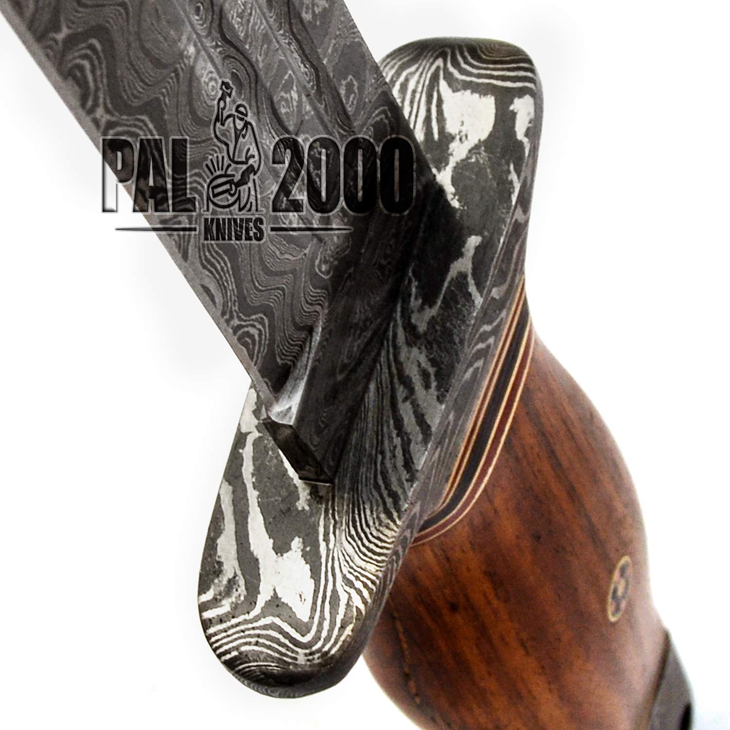 Handmade Damascus Steel Bowie Knife - 13 Inch Hunting Knife with Custom Design | PAL 2000 KNIVES BOW-9660 | Perfect for Outdoor Survival, Camping & Bushcraft