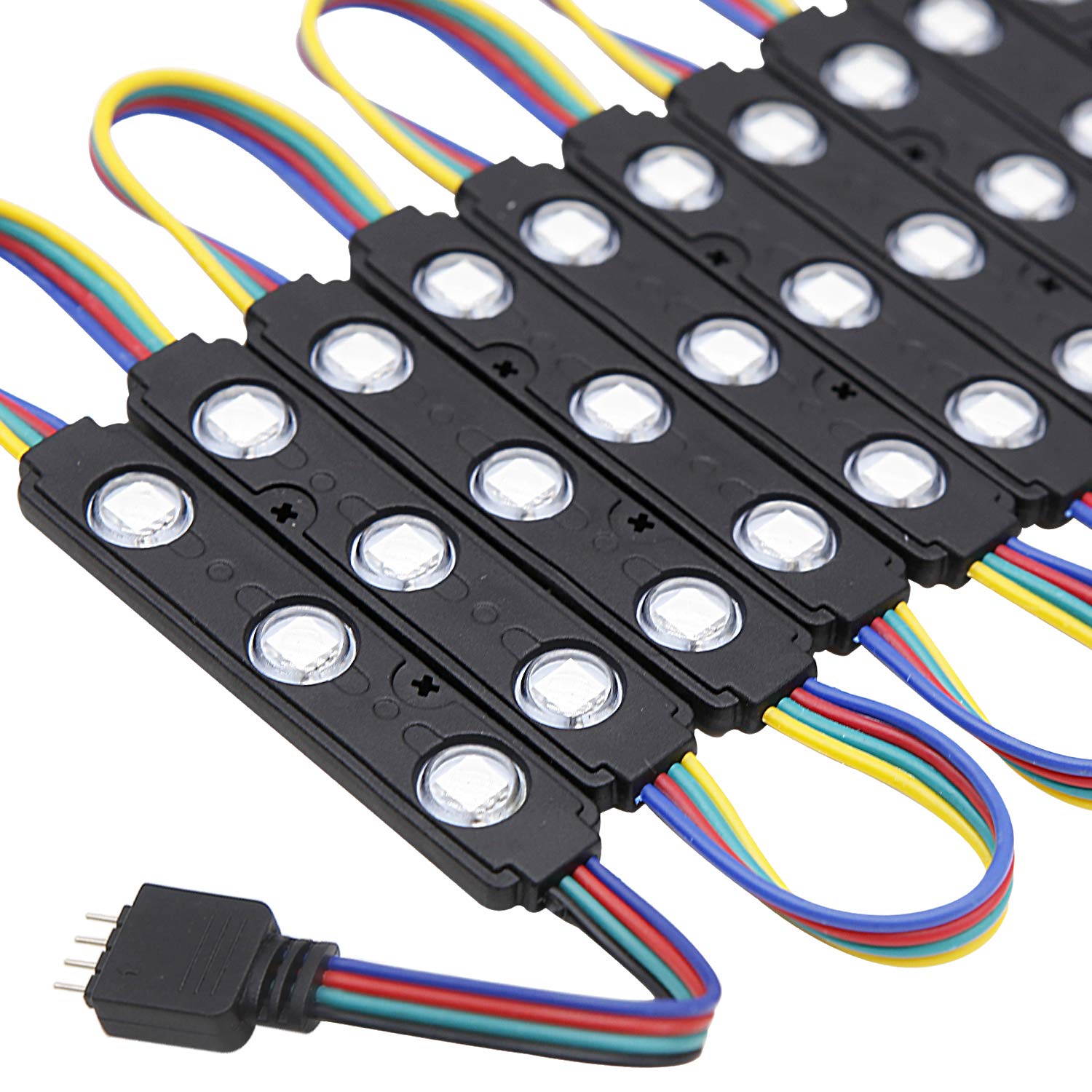 **Waterproof 5050 RGB LED Strip Lights 12V 100FT (10 Packs) - Bright Storefront Lighting for Business Signs, Window & Advertising Displays - Indoor/Outdoor Commercial Decoration**
