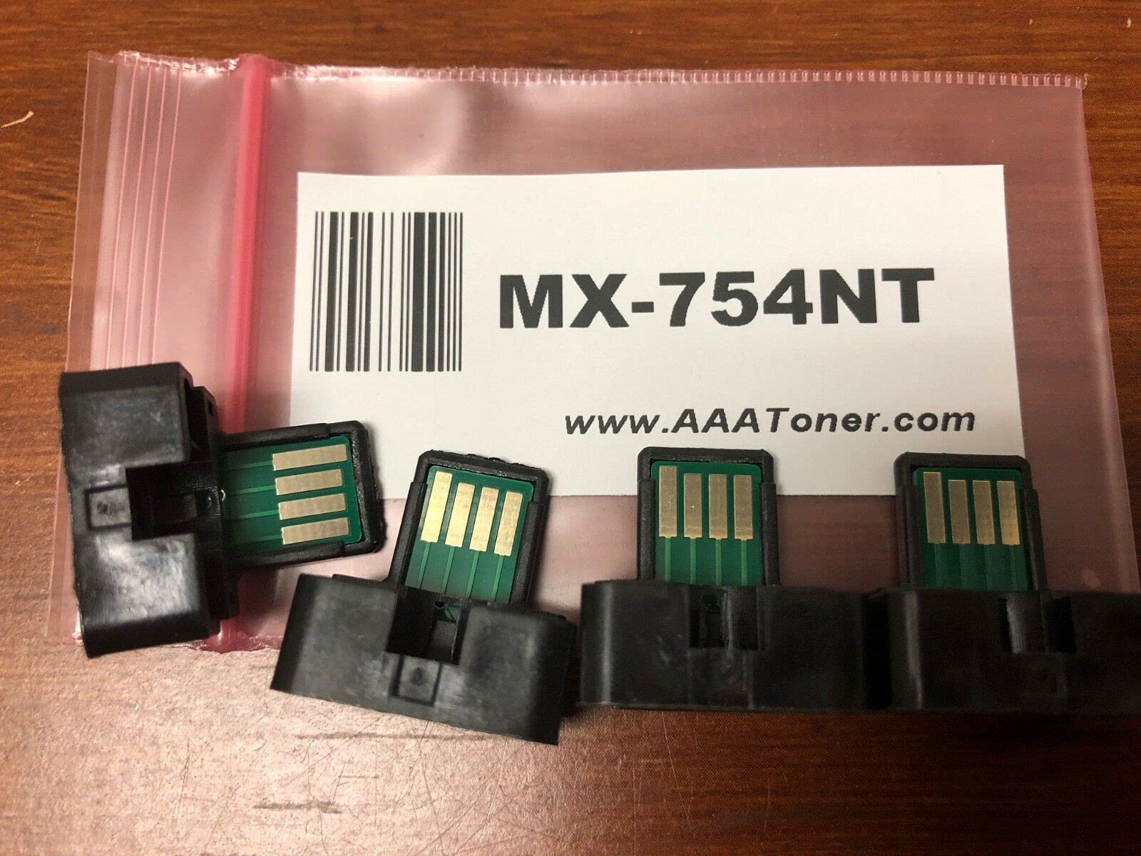 Sharp MX-M654N MX-M754N Compatible Toner Chip (4-Pack) - Replacement for Sharp Digital Copiers - Perfect for Office Printing & High-Volume Copying Needs