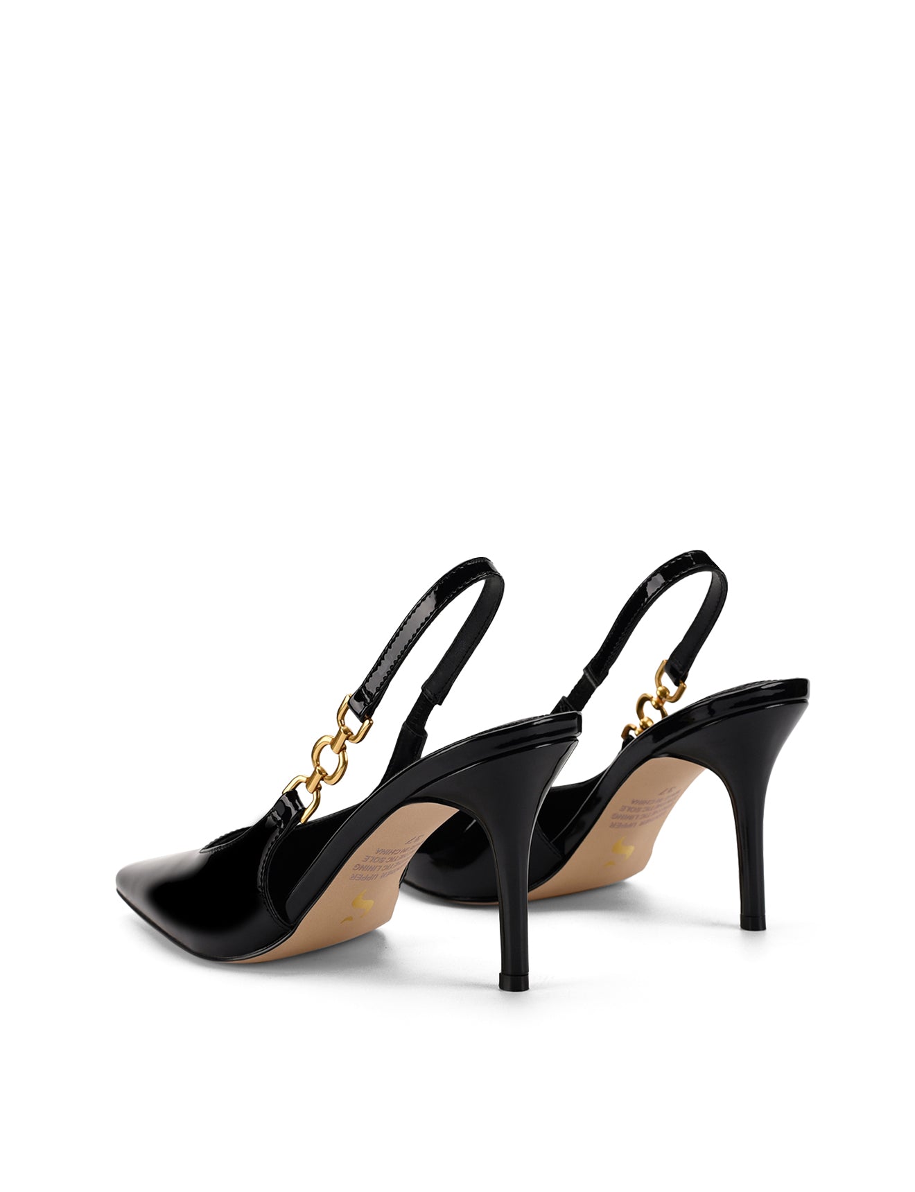 Venus Slingback Stiletto Heels - Black Patent Leather Women's Dress Shoes for Party, Wedding & Evening Events