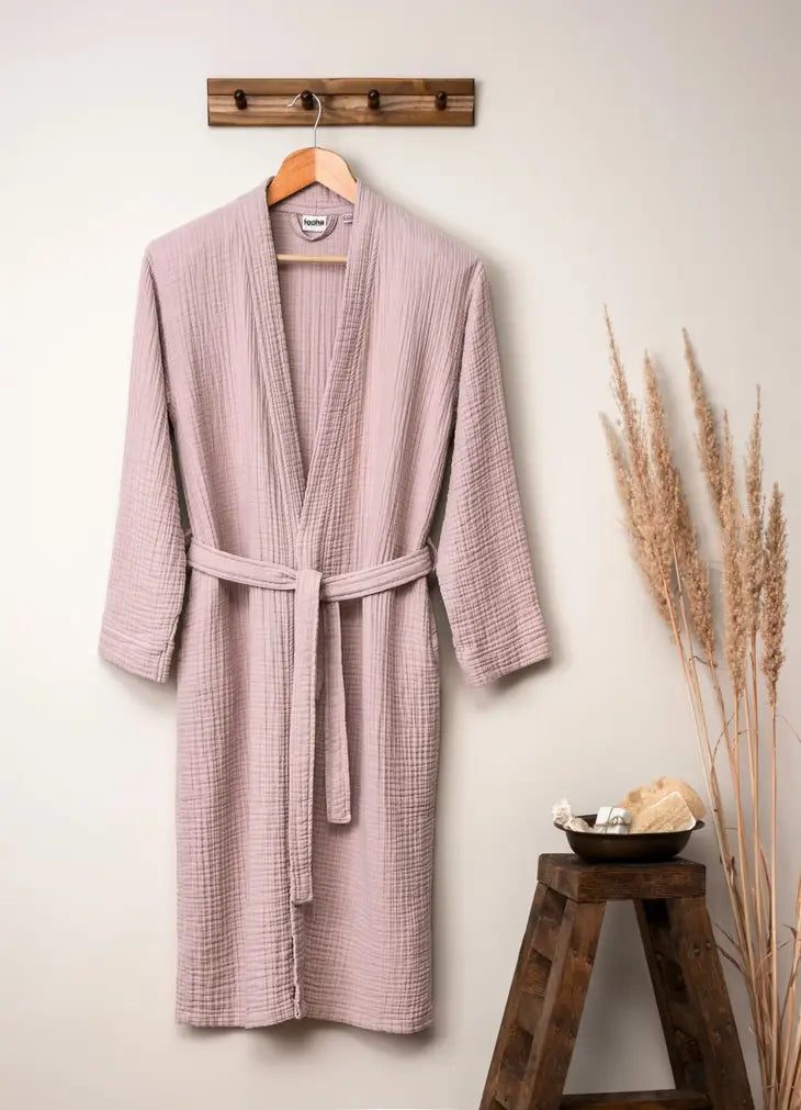Luxury Spa Robe for Women - Ultra Soft 100% Cotton Gauze Bathrobe - Perfect for Relaxation, Massage, and Home Comfort